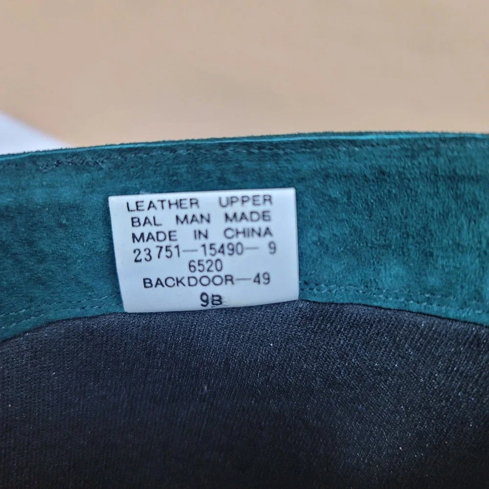 Clicks Womens Size 9B Dark Green Suede Tall Lace Up Back Boots Pointed Toe Flat
